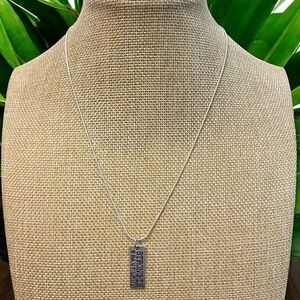 Strong Is Beautiful Silver Pendant Necklace